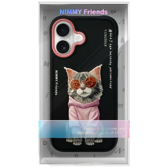 Nimmy Glasses Cool Cat case for iPhone 17 - black