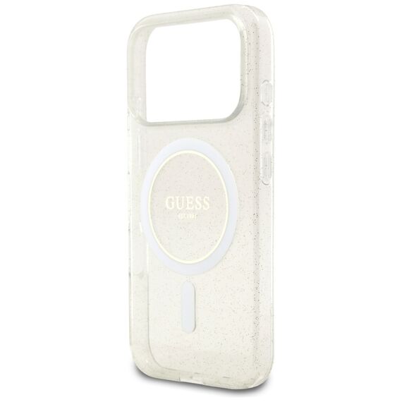 Guess IML Glitter Pearl Strap MagSafe Case for iPhone 17 Pro - Transparent - Uncategorized Cases (2) - Cases - Techbox