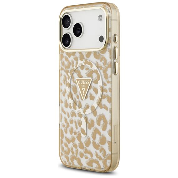 Guess Leopard Glitter MagSafe Case for iPhone 17 Pro Max - Brown - Uncategorized Cases (2) - Cases - Techbox