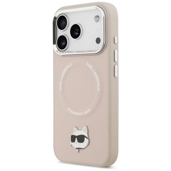 Karl Lagerfeld Choupette Pin MagSafe Case for iPhone 17 Pro Max - Pink | Techbox