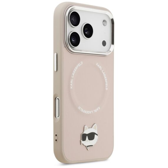 Karl Lagerfeld Choupette Pin MagSafe Case for iPhone 17 Pro Max - Pink | Techbox