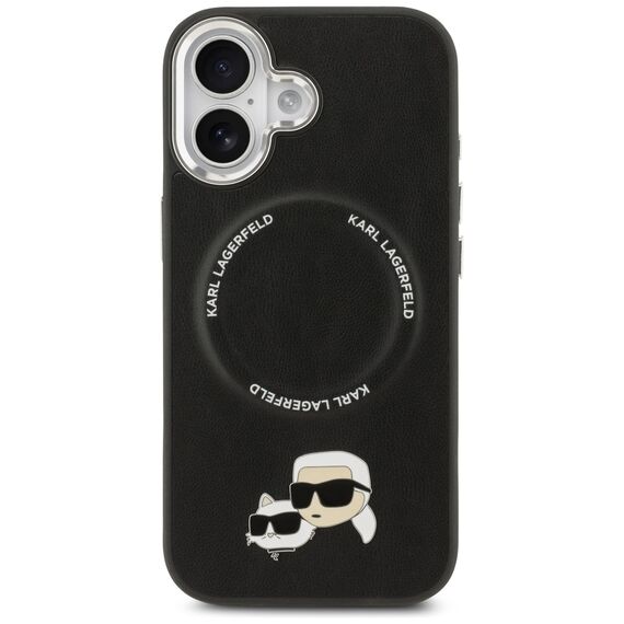 Karl Lagerfeld Karl &amp; Choupette Pins MagSafe Case for iPhone 17 - Black | Techbox