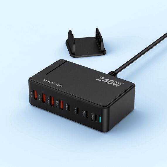 Wozinsky 240W GaN QC3 Charging Station - Black
