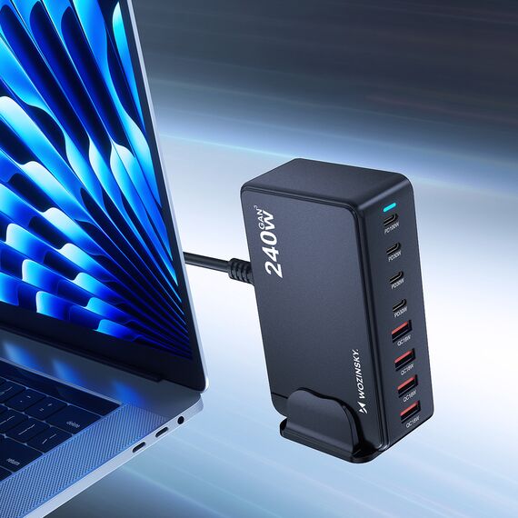 Wozinsky 240W GaN QC3 Charging Station - Black