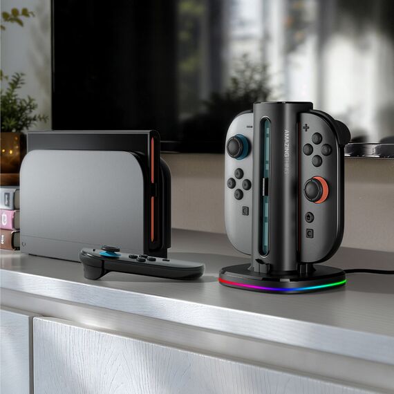 AmazingThing Thunder Pro PlayDock Charger for Nintendo Switch 2 Controllers - Black - Powerbanks - Smartphone Chargers - Techbox