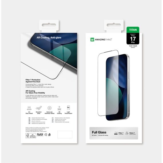 AmazingThing Titan Vision 7 Tempered Glass for iPhone 17 Pro | Techbox