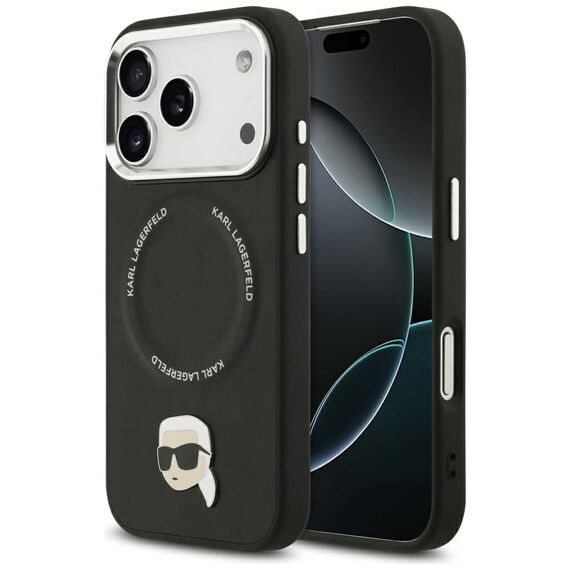 Karl Lagerfeld Karl Pin MagSafe Case for iPhone 17 Pro - Black | Techbox