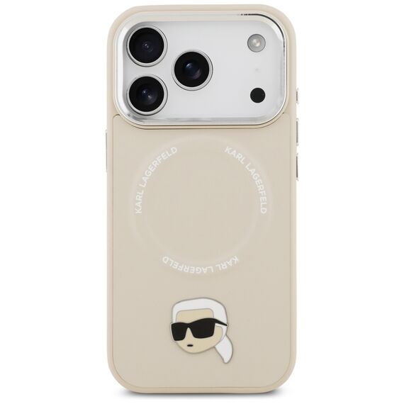Karl Lagerfeld Karl Pin MagSafe Case for iPhone 17 Pro Max - Beige | Techbox