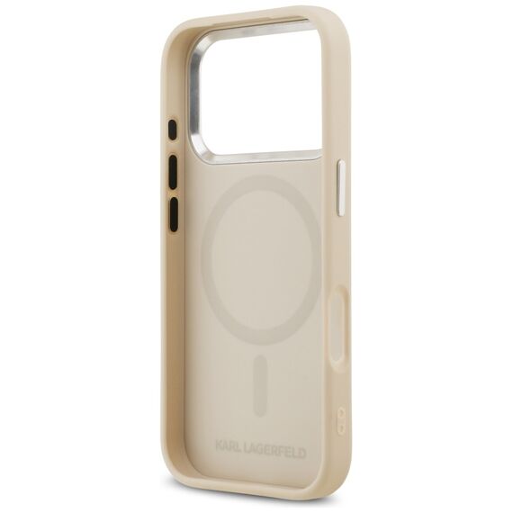 Karl Lagerfeld Karl Pin MagSafe Case for iPhone 17 Pro Max - Beige | Techbox