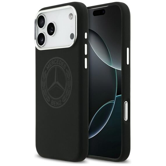 Mercedes Silicone Vintage Logo MagSafe Case for iPhone 17 Pro Max - Black | Techbox