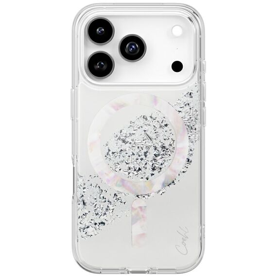 Uniq Coehl Crystelle Magnetic Charging case for iPhone 17 Pro - silver | Techbox