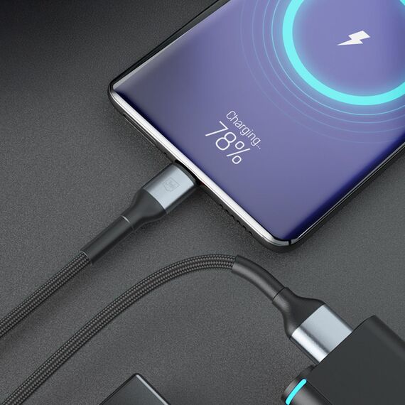 3mk Hyper Cable 3mk Hyper Cable N-SERIES USB-A / USB-C 1m 9V/2A 18W QC 3.0 / black