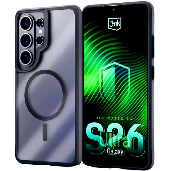 3mk Satin Armor MagCase for Samsung Galaxy S26 Ultra - Transparent Black
