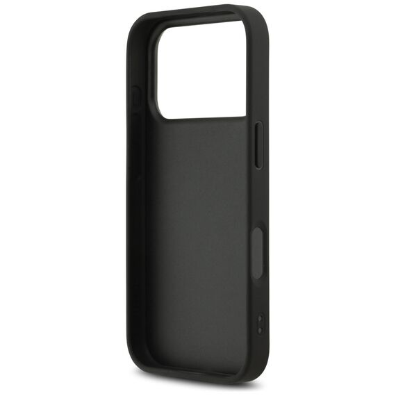 DKNY Repeat Texture Pattern with Tonal Stripe iPhone 17 Pro Case - Black | Techbox
