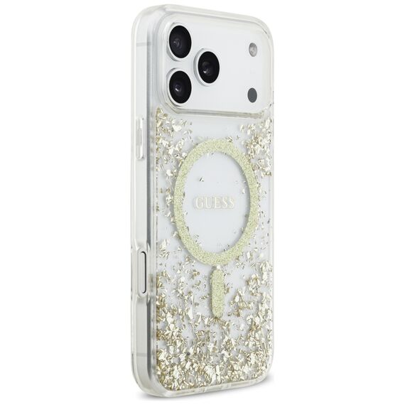 Guess Resin Bottom Glitter MagSafe Case for iPhone 17 Pro Max - Gold - Uncategorized Cases (2) - Cases - Techbox