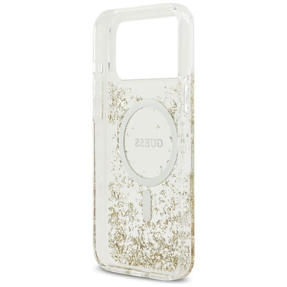 Guess Resin Bottom Glitter MagSafe Case for iPhone 17 Pro Max - Gold - Uncategorized Cases (2) - Cases - Techbox