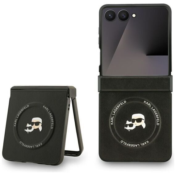 Karl Lagerfeld Karl&amp;Choupette Pins MagSafe Case for Samsung Galaxy Z Flip 7 - Black | Techbox