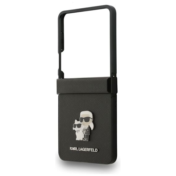 Karl Lagerfeld Saffiano Karl&amp;Choupette Pin Case for Samsung Galaxy Z Flip 7 - Black | Techbox
