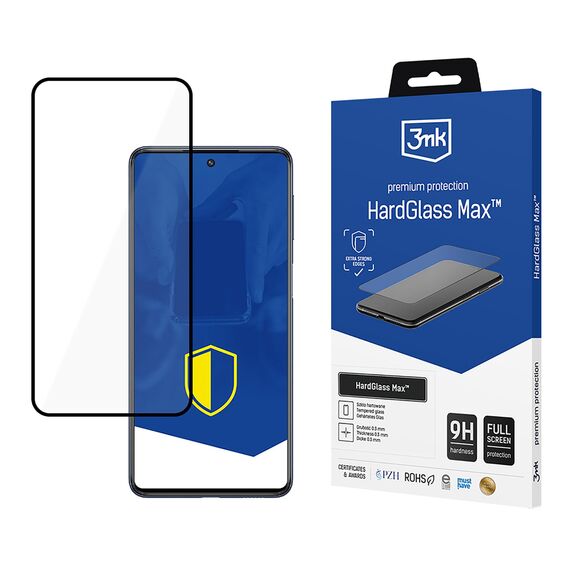 Reinforced 3mk HardGlass Max Black Tempered Glass for Samsung Galaxy M53 5G | Techbox