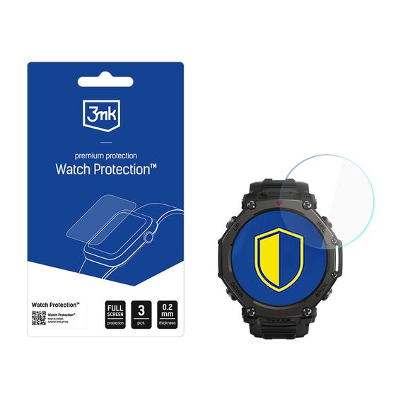 Hybrid glass for the display of the smartwatch 3mk Watch Protection FlexibleGlass for Amazfit T-Rex 3 Pro 44mm