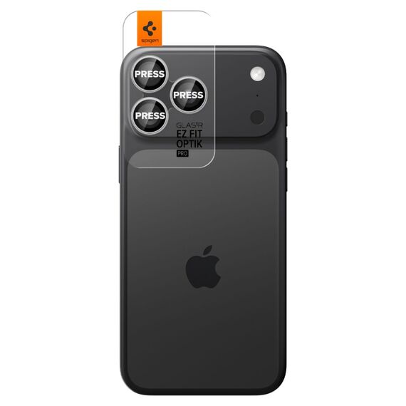 Spigen Optik Pro GLAS.TR ”EZ FIT” Camera Cover 2-pack for iPhone 16 Pro / Max / 17 Pro / Max - Silver - Uncategorized Screen Protection (2) - Screen & Camera Protection - Techbox