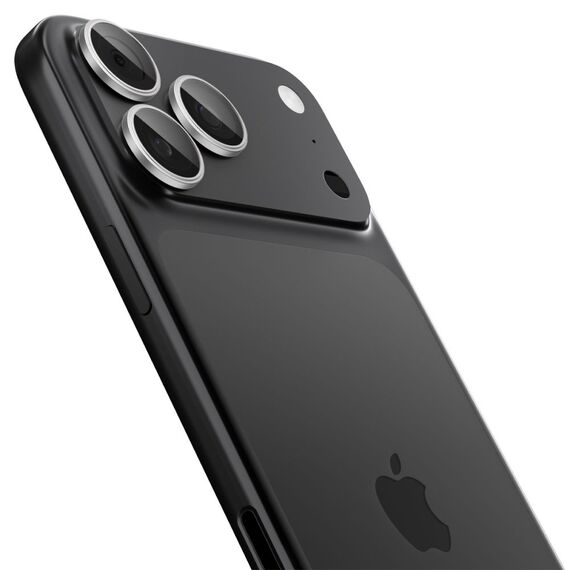 Spigen Optik Pro GLAS.TR ”EZ FIT” Camera Cover 2-pack for iPhone 16 Pro / Max / 17 Pro / Max - Silver - Uncategorized Screen Protection (2) - Screen & Camera Protection - Techbox