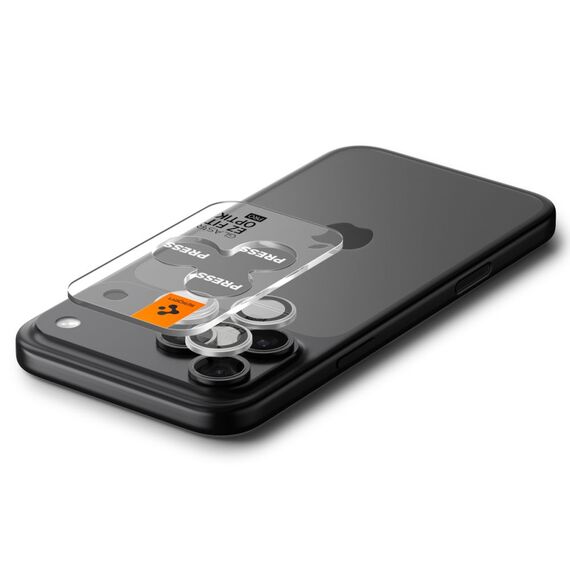 Spigen Optik Pro GLAS.TR ”EZ FIT” Camera Cover 2-pack for iPhone 16 Pro / Max / 17 Pro / Max - Silver - Uncategorized Screen Protection (2) - Screen & Camera Protection - Techbox