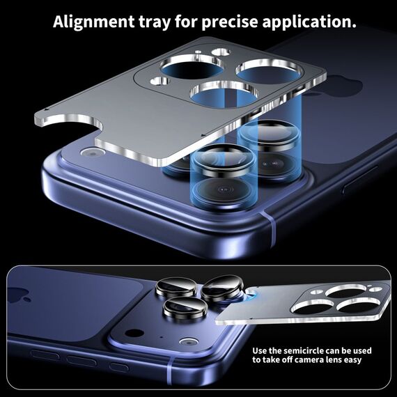 Tech-Protect Camring Fit+ Camera Cover for iPhone 14 Pro / Max / 15 Pro / Max / 16 Pro / Max / 17 Pro / Max - Silver | Techbox