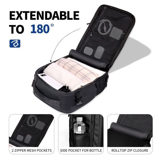 Tech-Protect Defender S50 Backpack for Ryanair &amp; Wizzar, 20L Laptop - Black | Techbox