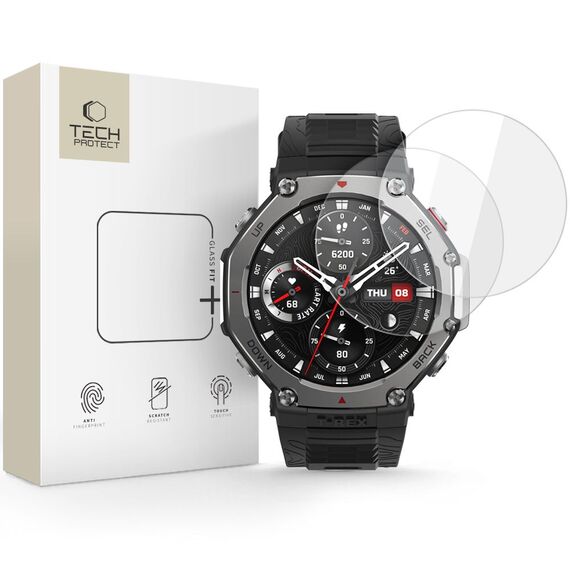 Tech-Protect Glass Fit+ 2-pack Tempered Glass Amazfit T-Rex 3 Pro 48mm - Transparent | Techbox