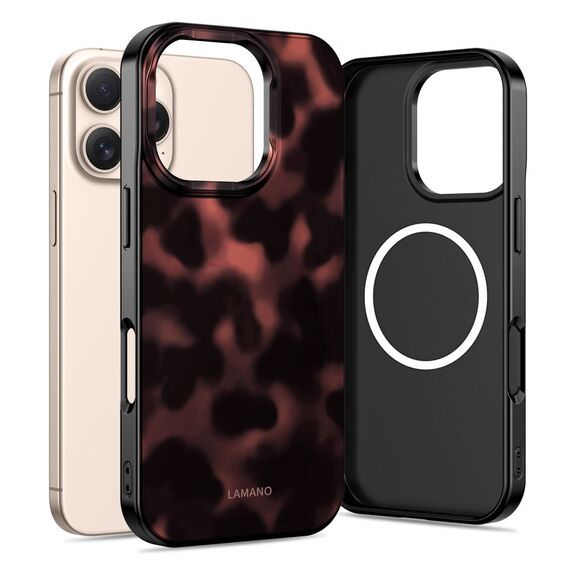 Tech-Protect Lamano MagSafe Case for iPhone 16 Pro Max - Black and Red - Uncategorized Cases (2) - Cases - Techbox