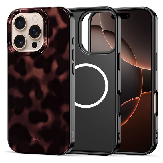 Tech-Protect Lamano MagSafe Case for iPhone 16 Pro Max - Black and Red - Uncategorized Cases (2) - Cases - Techbox