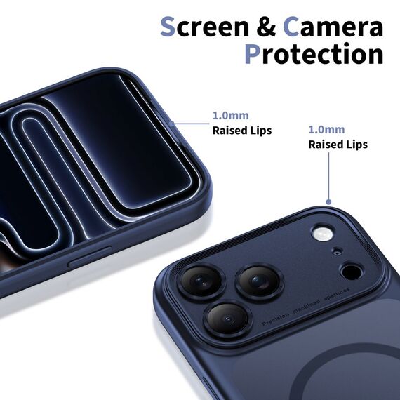 Tech-Protect Magpeak Magsafe CC Case for iPhone 17 Pro Max - Matte Navy Blue | Techbox