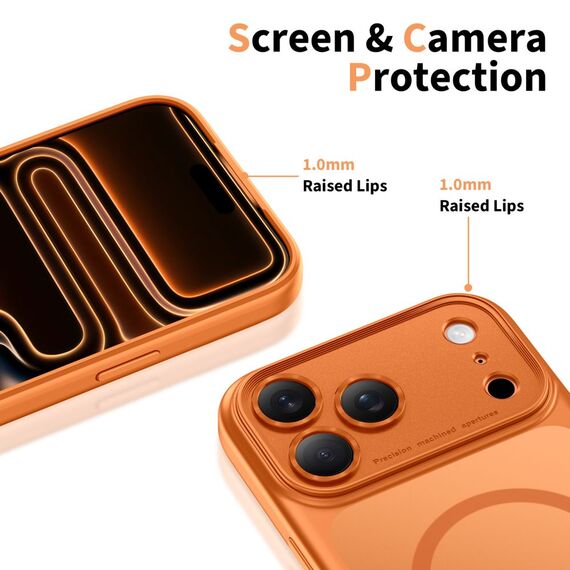 Tech-Protect Magpeak Magsafe CC Case for iPhone 17 Pro Max - Matte Orange | Techbox