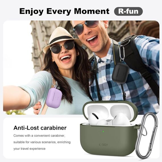 Tech-Protect Silicone Hook Case for AirPods Pro - Beige - Smartphone Accessories - Cables & Accessories - Techbox