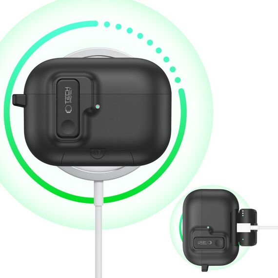 Tech-Protect Slim Hook Case for AirPods Pro 3 - Black - Smartphone Accessories - Cables & Accessories - Techbox
