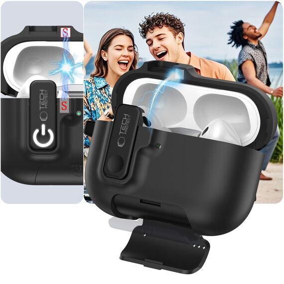 Tech-Protect Slim Hook Case for AirPods Pro 3 - Black - Smartphone Accessories - Cables & Accessories - Techbox
