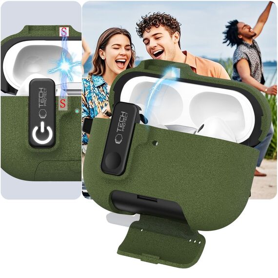 Tech-Protect Slim Hook Case for AirPods Pro 3 - Green | Techbox