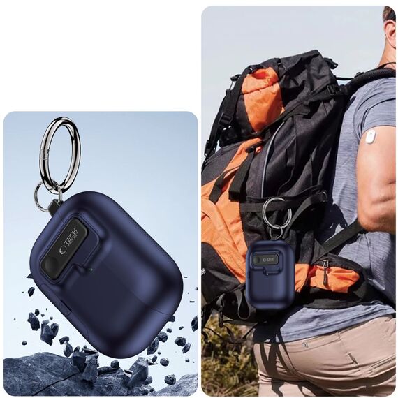 Tech-Protect Slim Hook Case for AirPods Pro 3 - Navy Blue | Techbox
