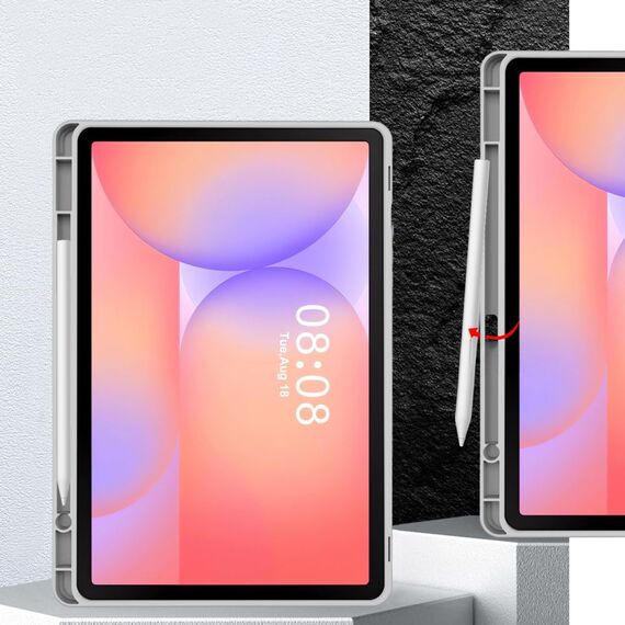 Tech-Protect SmartCase Pen Case for Samsung Galaxy Tab S9 11.0 / S9 FE / S10 FE / S10 Lite 10.9 X710 / X716B / X510 / X516B / X520 / X526 / X400 / X406B - Gray - Tablet Accessories - Tablet PC & Accessories - Techbox