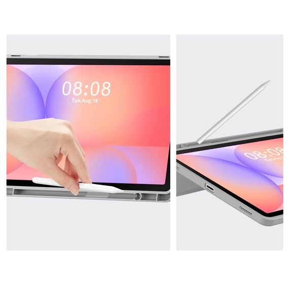 Tech-Protect SmartCase Pen Case for Samsung Galaxy Tab S9 11.0 / S9 FE / S10 FE / S10 Lite 10.9 X710 / X716B / X510 / X516B / X520 / X526 / X400 / X406B - Gray - Tablet Accessories - Tablet PC & Accessories - Techbox