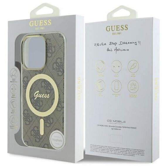 Guess IML 4G MagSafe Case for iPhone 16 Pro Max - Brown - Uncategorized Cases (2) - Cases - Techbox
