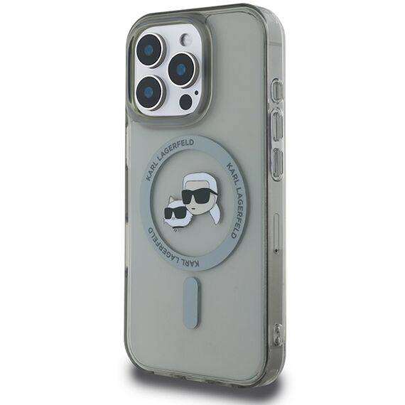 Karl Lagerfeld IML Metal Karl&amp;Choupette Head MagSafe Case for iPhone 16 Pro - Black - Uncategorized Cases (2) - Cases - Techbox