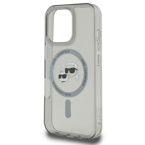 Karl Lagerfeld IML Metal Karl&amp;Choupette Head MagSafe Case for iPhone 16 Pro - Black - Uncategorized Cases (2) - Cases - Techbox