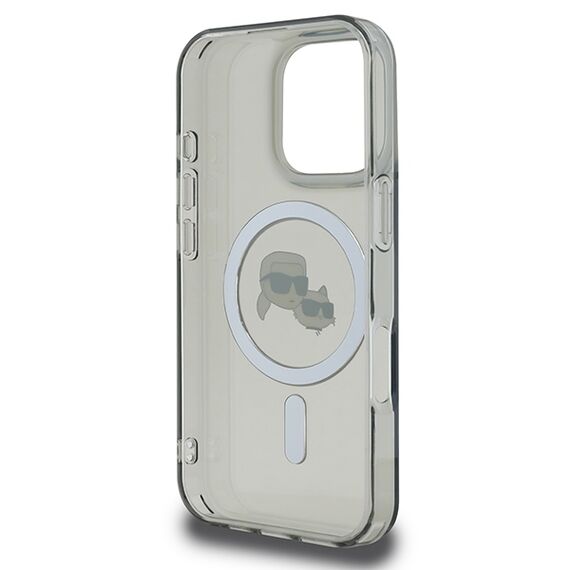 Karl Lagerfeld IML Metal Karl&amp;Choupette Head MagSafe Case for iPhone 16 Pro - Black - Uncategorized Cases (2) - Cases - Techbox