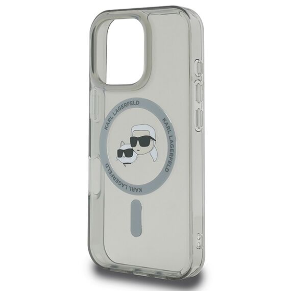 Karl Lagerfeld IML Metal Karl&amp;Choupette Head MagSafe Case for iPhone 16 Pro Max - Black - Uncategorized Cases (2) - Cases - Techbox