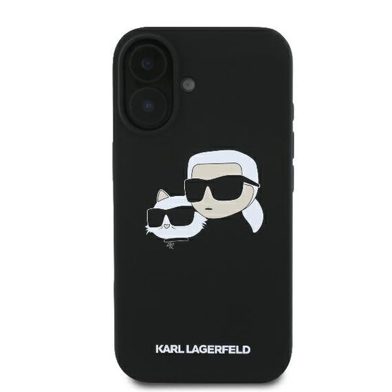 Karl Lagerfeld Silicone Nauble Heads Print MagSafe Case for iPhone 16 - Black - Uncategorized Cases (2) - Cases - Techbox