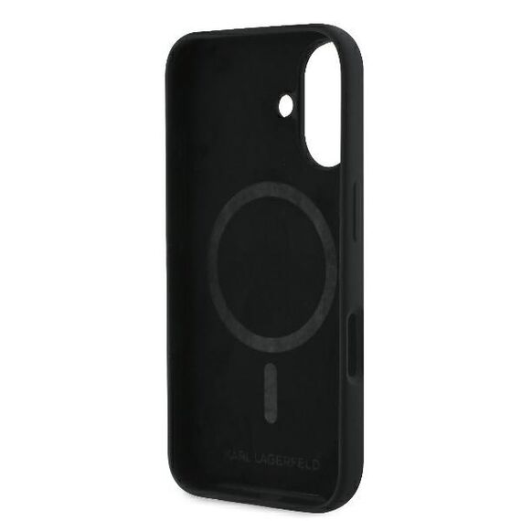 Karl Lagerfeld Silicone Nauble Heads Print MagSafe Case for iPhone 16 - Black - Uncategorized Cases (2) - Cases - Techbox