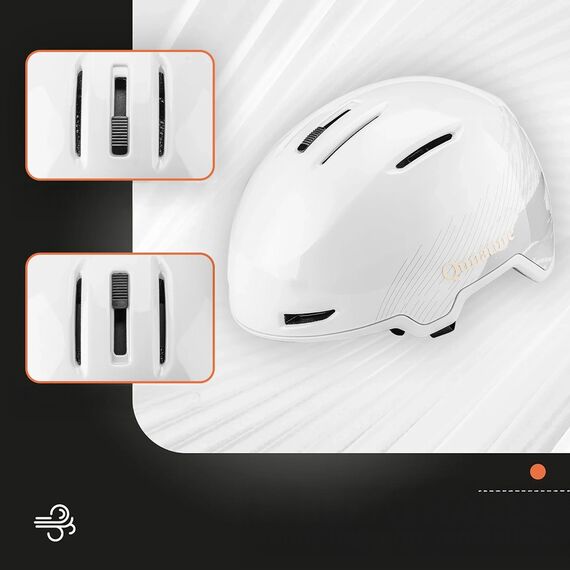 Qunature 10130003001 Ski Helmet with Earmuffs Snowboard Size L - White | Techbox