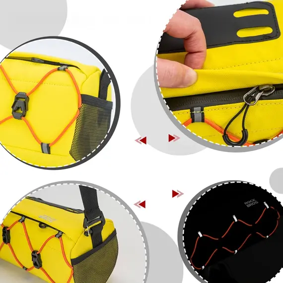 Rockbros 30110054006 Handlebar Bicycle Bag 2.2L - Yellow | Techbox